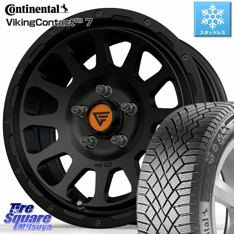 コンチネンタル VikingContact 7 バイキング スタッドレス 215/70R16 DELTA FORCE デルタフォース オーバル BK 16インチ デリカD5専用 ホイール 16 X 7.0J +42 5穴 114.3 デリカ D5 D:5