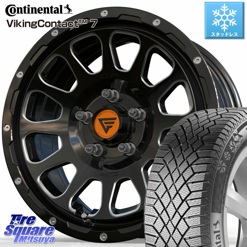 コンチネンタル VikingContact 7 バイキング スタッドレス 215/70R16 DELTA FORCE デルタフォース オーバル 16インチ 16 X 7.0J +35 5穴 114.3 デリカ D5 D:5