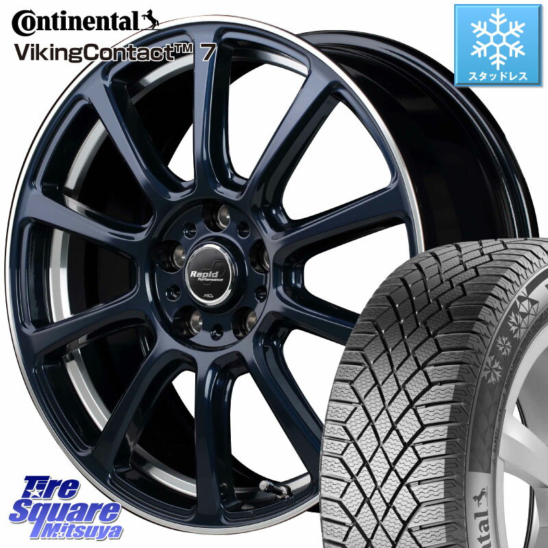 コンチネンタル VikingContact 7 バイキング スタッドレス 245/50R18 MANARAY MID ラピッドパフォーマンス ZX10 ホイール 18インチ 18 X 7.5J +38 5穴 114.3