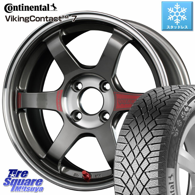 コンチネンタル VikingContact 7 バイキング スタッドレス 185/55R15 RAYS 【欠品次回9月末】 レイズ TE37 ボルクレーシング SONIC SL ホイール 15インチ 15 X 6.0J +41 4穴 100 ノート サクシード