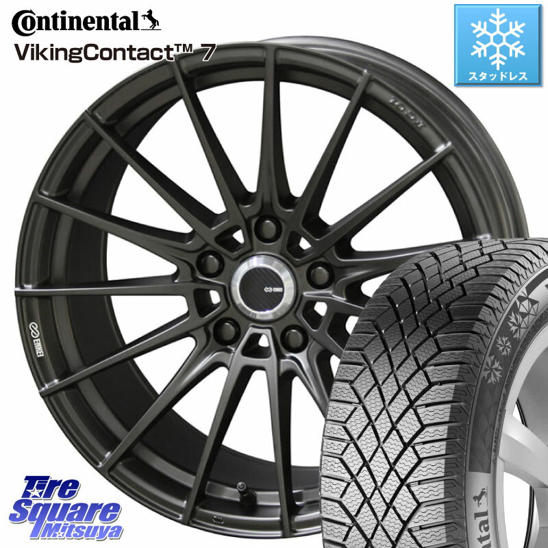 コンチネンタル VikingContact 7 バイキング スタッドレス 235/40R19 KYOHO 【欠品次回7月末】ENKEI TUNING FC01 ホイール 4本 19インチ 19 X 8.5J +45 5穴 114.3 カムリ