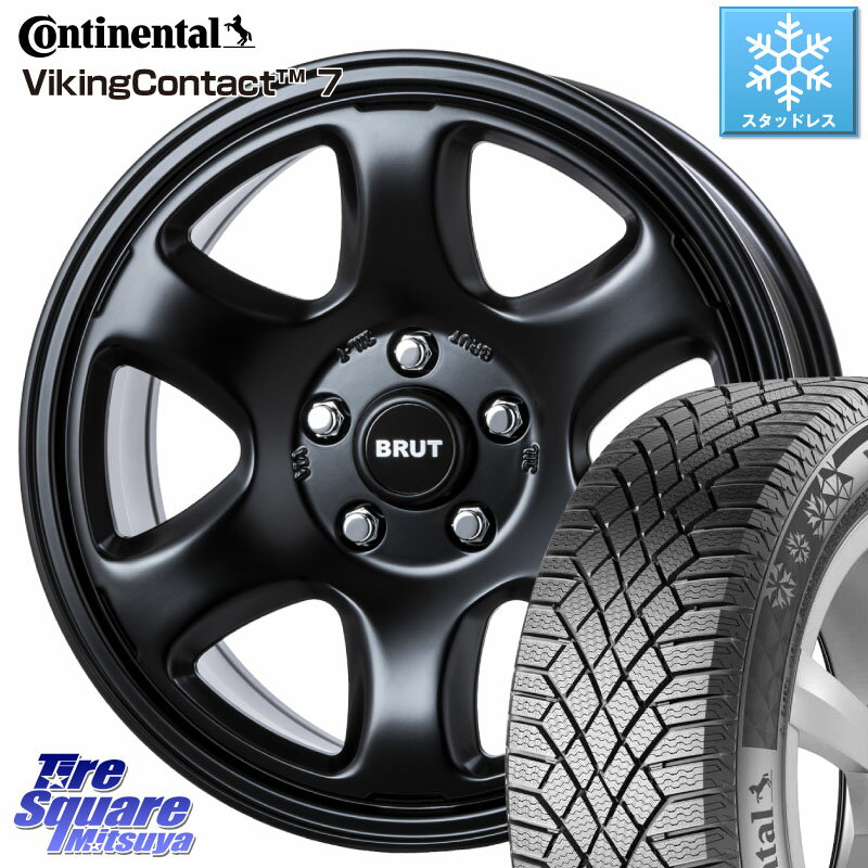 コンチネンタル VikingContact 7 バイキング スタッドレス 225/50R17 BRUT ブルート BR-44 BR44 BK ホイール 17インチ 17 X 7.5J +38 5穴 114.3 RX-8