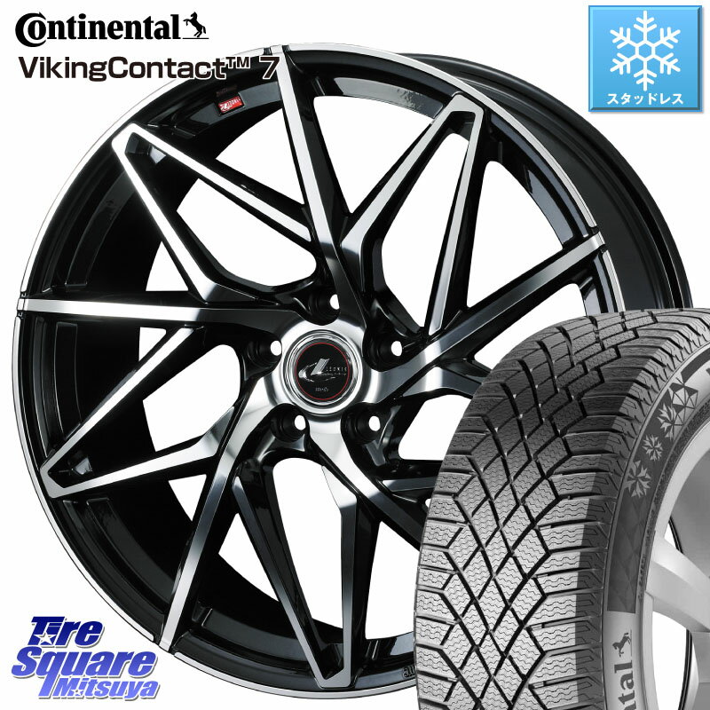 コンチネンタル VikingContact 7 バイキング スタッドレス 215/70R16 WEDS 40579 レオニス LEONIS IT PBMC 16インチ 16 X 6.5J +40 5穴 114.3 デリカ D5 D:5