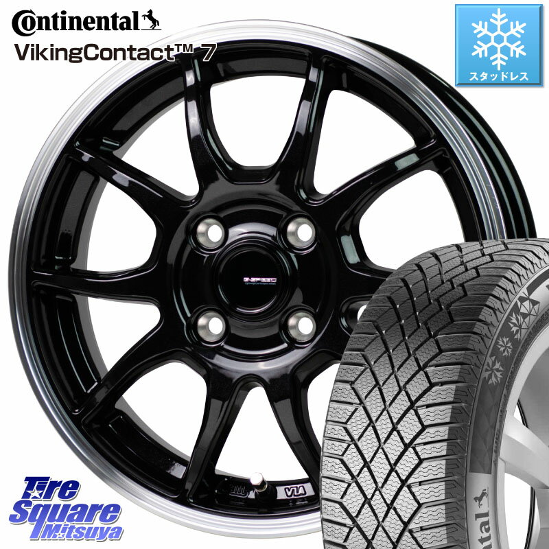 コンチネンタル VikingContact 7 バイキング スタッドレス 185/55R15 HotStuff G-SPEED P06 P-06 ホイール 15インチ 15 X 5.5J +43 4穴 100 フィット ノート サクシード