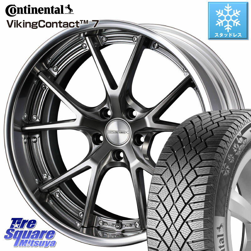 コンチネンタル VikingContact 7 バイキング スタッドレス 245/40R19 WEDS MAVERICK 905S PS LoDisk 19インチ 2ピース 19 X 8.5J +53 5穴 100 XV