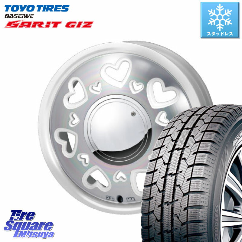 TOYO ガリットギズ GARIT GIZ ●● 在庫● 2023年製 スタッドレス 165/60R15 MONZA K Quty キューティー ホイール 15インチ 15 X 4.5J +43 4穴 100 ハスラー ソリオ デリカミニ