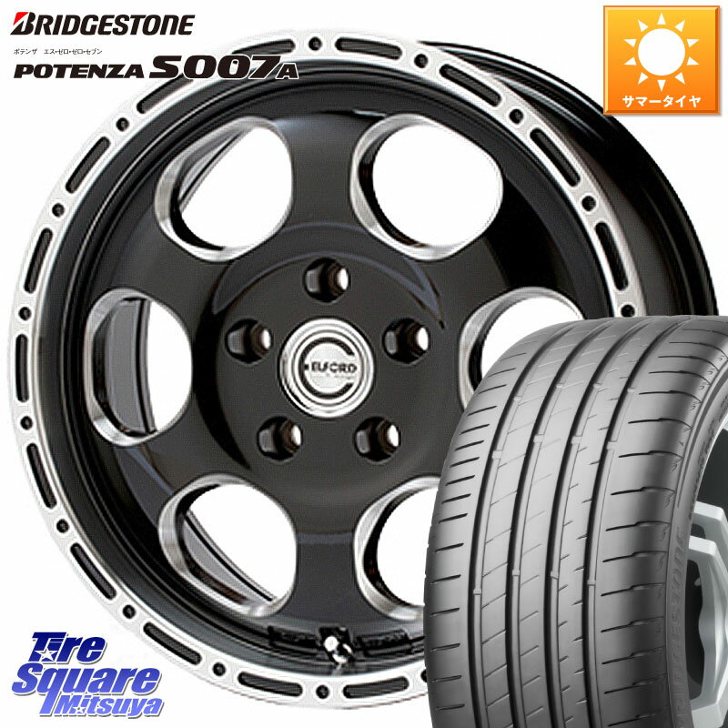 MEIWA Blood Stock One Piece ホイール 16インチ 16 X 7.0J +45 5穴 100 ブリヂストン POTENZA ポテンザ S007A 【正規品】 サマータイヤ 205/55R16 プリウス 86 カローラスポーツ