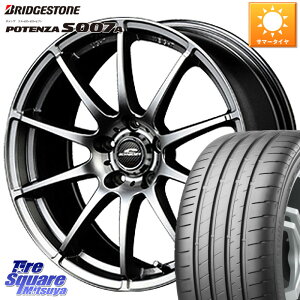 MANARAY MID SCHNEIDER StaG スタッグ ホイール 17インチ 17 X 7.0J +48 5穴 100 ブリヂストン POTENZA ポテンザ S007A 【正規品】 サマータイヤ 205/50R17 インプレッサ カローラスポーツ