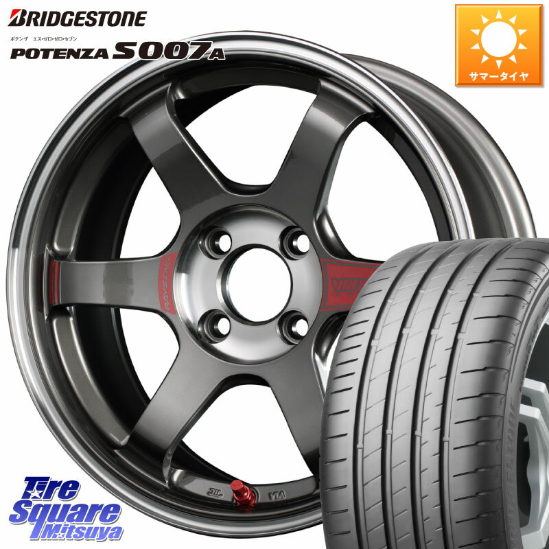 RAYS 【欠品次回7~8月】 レイズ TE37 ボルクレーシング SONIC SL ホイール 16インチ 16 X 6.5J +37 4穴 100 ブリヂストン POTENZA ポテンザ S007A 【正規品】 サマータイヤ 205/50R16