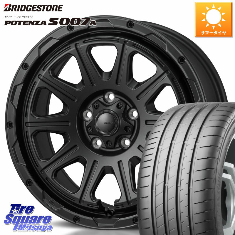 MONZA HI-BLOCK REGULES BK 17インチ 17 X 7.5J +41 5穴 114.3 ブリヂストン POTENZA ポテンザ S007A 【正規品】 サマータイヤ 215/55R17 RX-8 カムリ