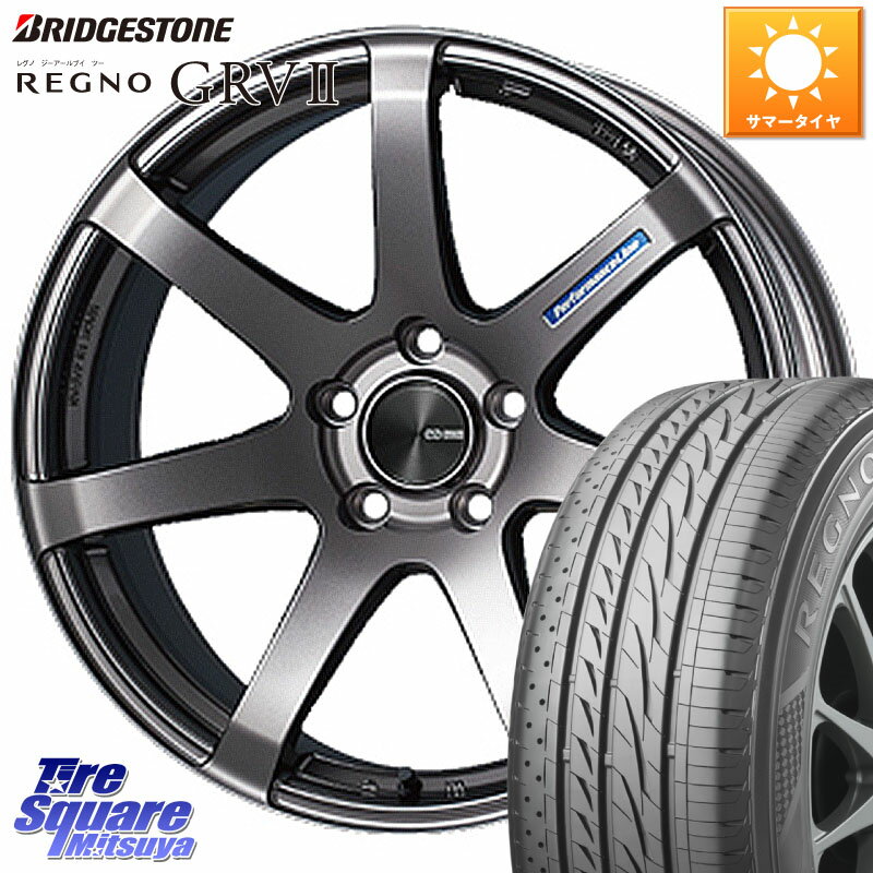 ENKEI エンケイ PerformanceLine PF07 DS ホイール 18 X 7.0J +48 5穴 114.3 ブリヂストン REGNO レグノ GRV2 GRV-2サマータイヤ 225/45R18 ステップワゴン WRX S4 RX-8 レヴォーグ