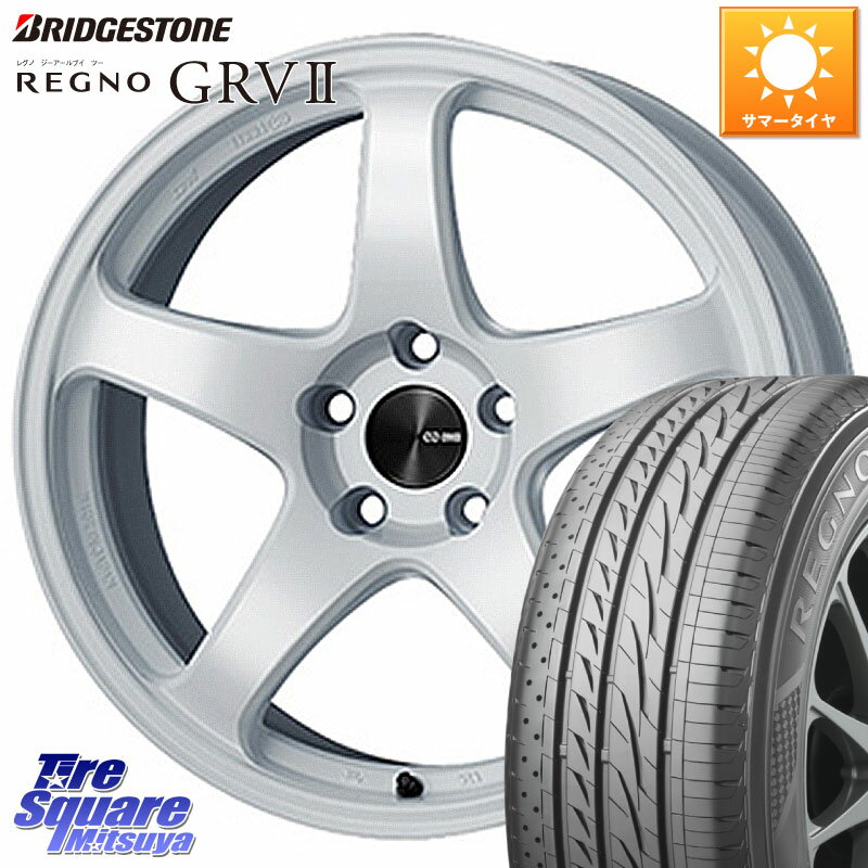 ENKEI エンケイ PerformanceLine PF05 WH 18インチ 18 X 7.5J +48 5穴 114.3 ブリヂストン REGNO レグノ GRV2 GRV-2サマータイヤ 225/45R18 ステップワゴン