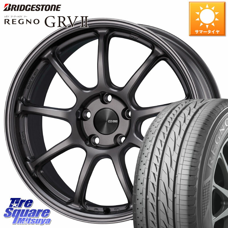 ENKEI PerformanceLine PF09 ホイール 4本 18インチ 18 X 7.5J +48 5穴 114.3 ブリヂストン REGNO レグノ GRV2 GRV-2サマータイヤ 235/60R18 RAV4 CX-60