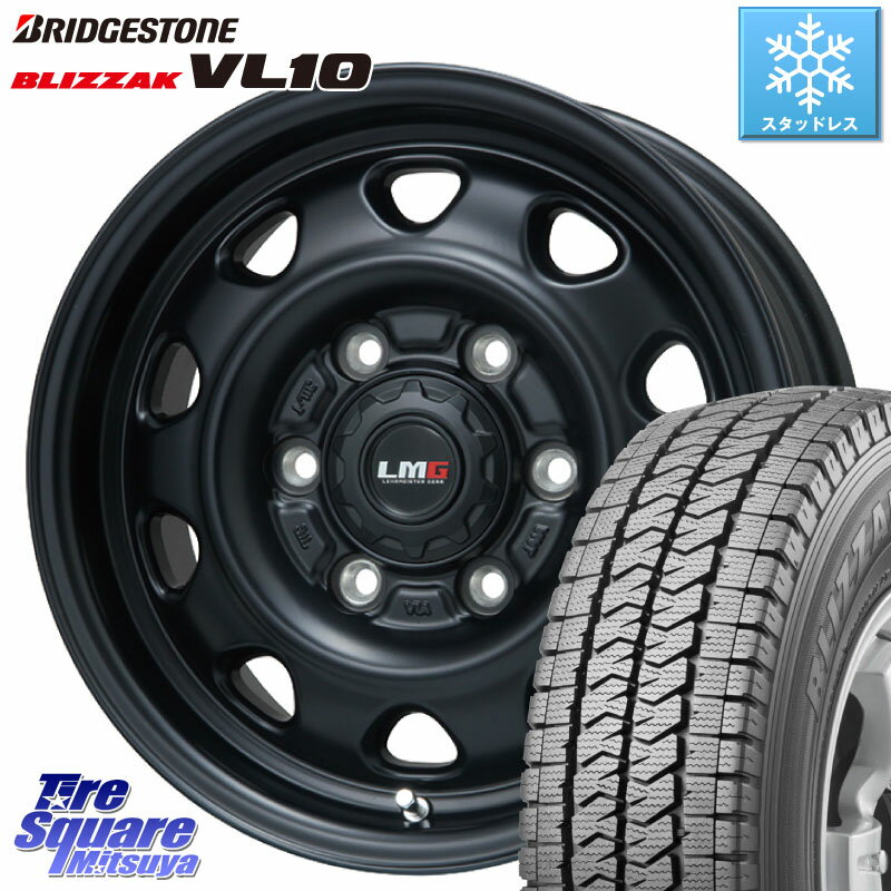 ブリヂストン BLIZZAK ブリザック VL10 2023年製 スタッドレス 195/80R15 107/105 195/80R15 107*105 LEHRMEISTER レアマイスター LMG OFF STYLE ホイール 15インチ 15 X 5.5J +45 6穴 139.7 キャラバン NV350