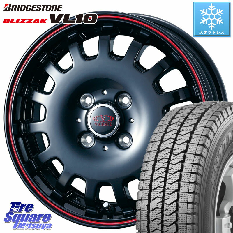 ブリヂストン BLIZZAK ブリザック VL10 2023年製 スタッドレス 145/80R12 80/78 145/80R12 80*78 WEDS 【欠品次回5月中旬】 34882 ヴィセンテ04 VICENTE-04 CA ホイール 12インチ 12 X 3.5J +45 4穴 100