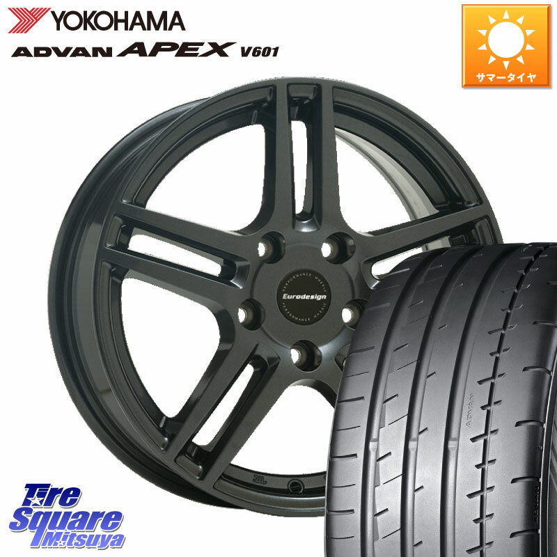 阿部商会 Eurodesign EIGER ホイール 17インチ 17 X 7.0J(RENAUT MEGANE BB KBM) +45 5穴 114.3 YOKOHAMA R5549 ヨコハマ ADVAN APEX V601 225/45R17 ルノー メガーヌ4 GT・インテンス等(R.S除く)