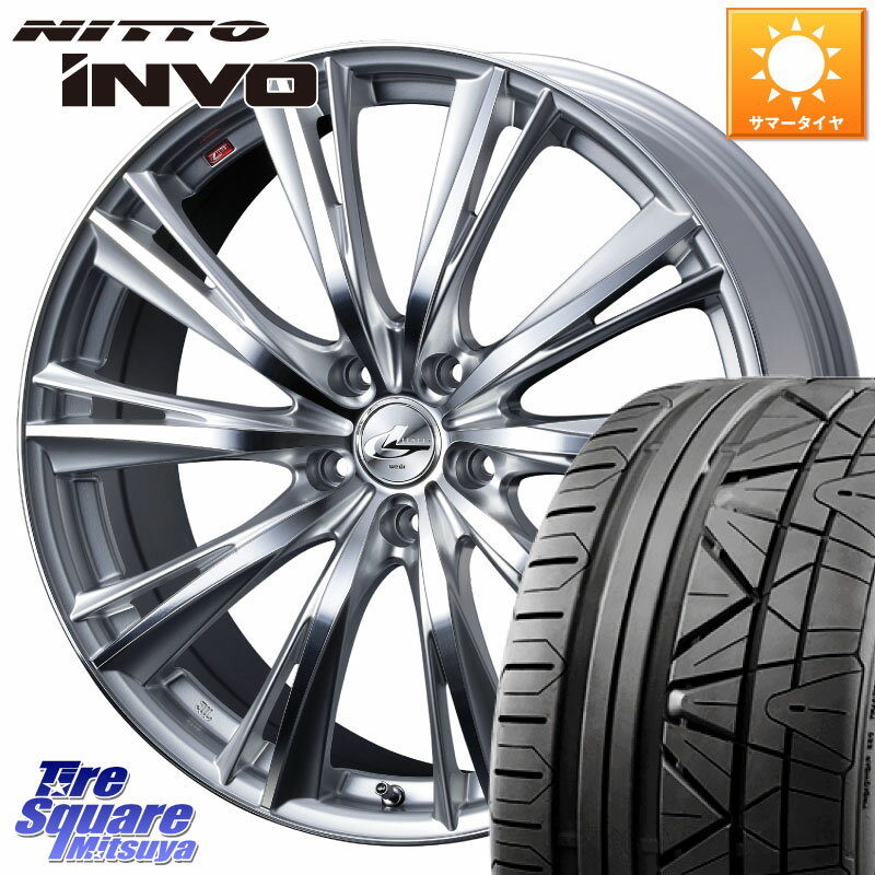 WEDS 33913 レオニス WX HSMC ウェッズ Leonis ホイール 19インチ 19 X 8.0J +48 5穴 114.3 NITTO INVO インボ ニットー サマータイヤ 225/40R19 60系プリウス ヤリスクロス P15キックス CX-3 レヴォーグ RC系オデッセイ前期