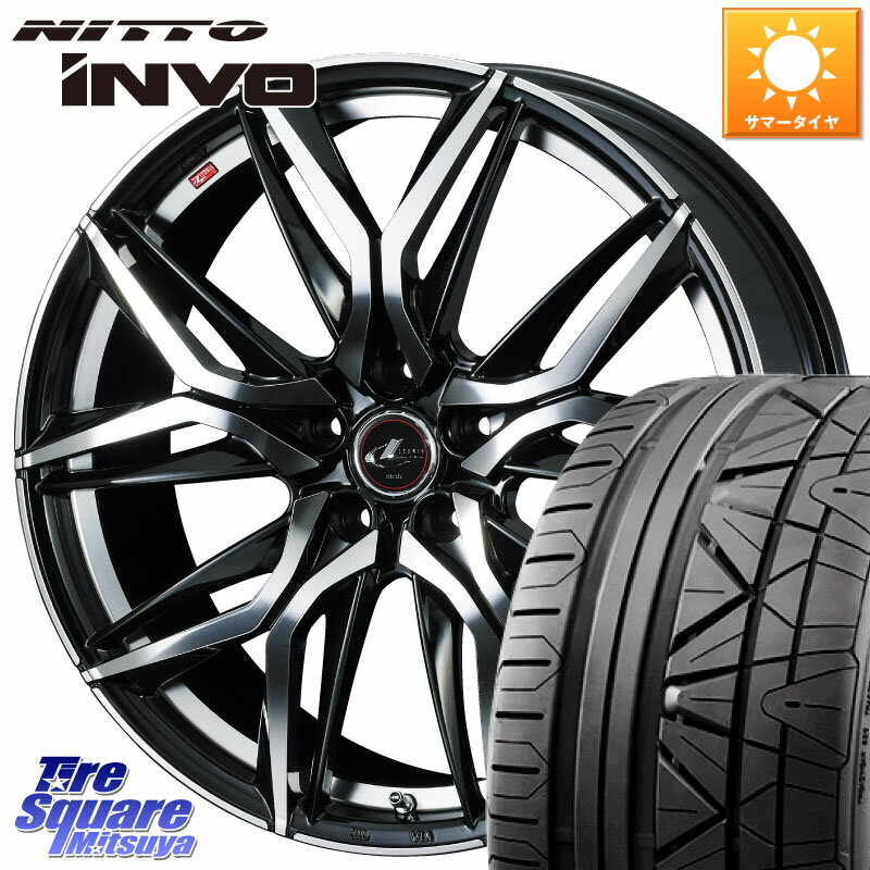 WEDS 40843 レオニス LEONIS LM 19インチ 19 X 8.0J +50 5穴 114.3 NITTO INVO インボ ニットー サマータイヤ 225/40R19 60系プリウス ヤリスクロス P15キックス CX-3 レヴォーグ RC系オデッセイ前期