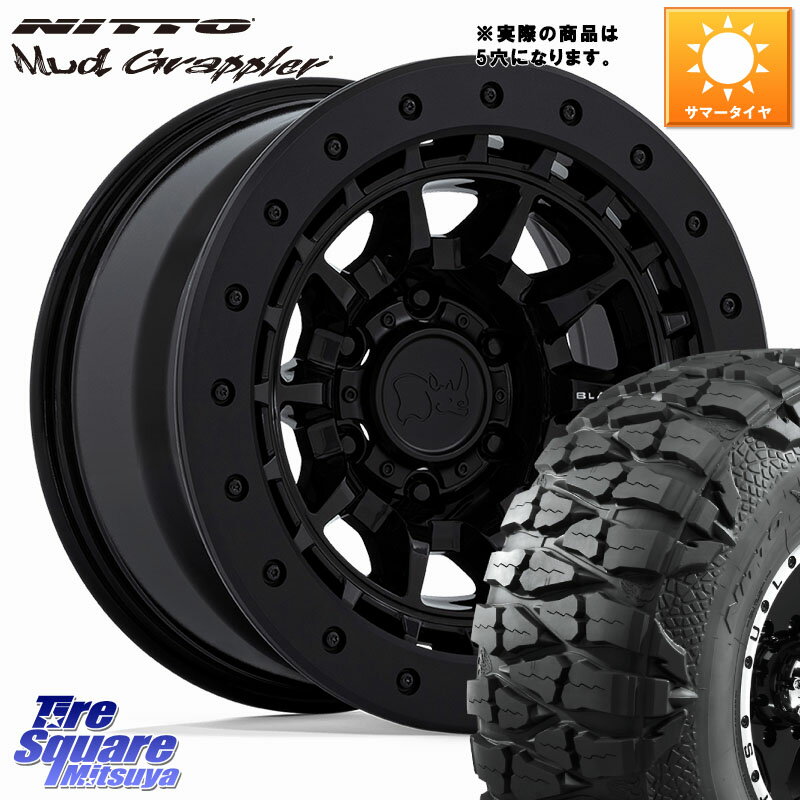 BLACK RHINO TUSK ブラック ホイール 17インチ◇参考画像 17 X 8.5J +0 5穴 127 NITTO ニットー Mud Grappler マッドグラップラー サマータイヤ 37X/13.50R17 クライスラー ジープ ラングラー JK系 クライスラー ジープ ラングラー JL系