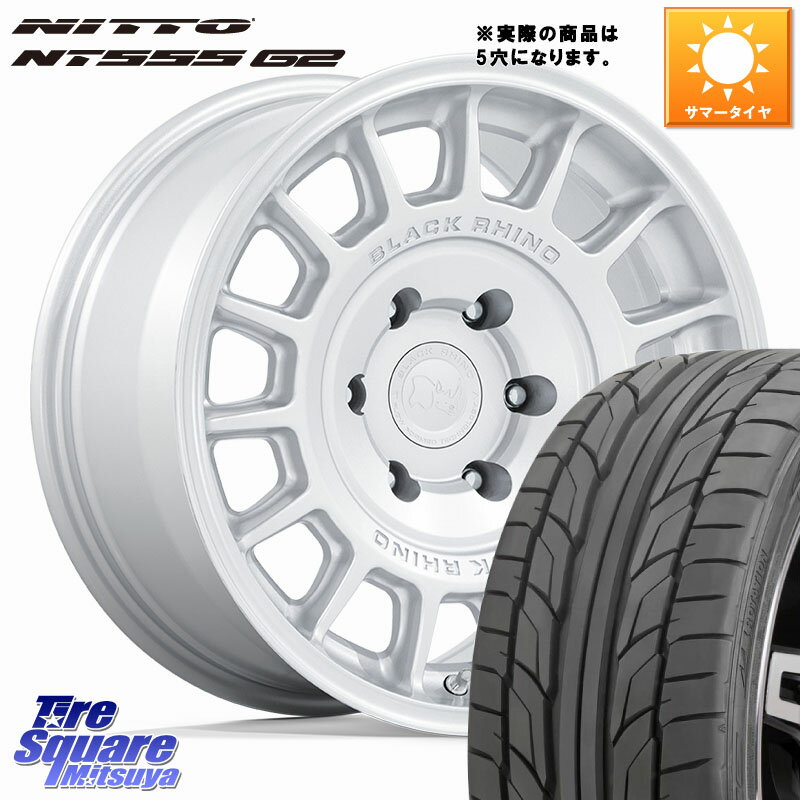 BLACK RHINO VOLL ボル シルバー ホイール 17インチ◇参考画像 17 X 8.0J +38 5穴 114.3 NITTO ニットー NT555 G2 サマータイヤ 215/50R17