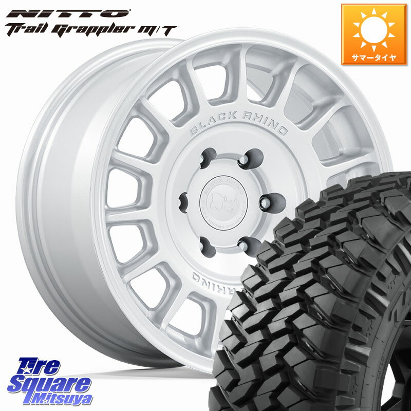 BLACK RHINO VOLL ボル シルバー ホイール 17インチ 17 X 8.5J +25 6穴 139.7 NITTO ニットー トレイルグラップラー M/T TRAIL GRAPPLER サマータイヤ 265/70R17