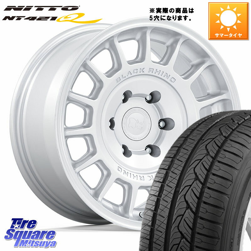 BLACK RHINO VOLL ボル シルバー ホイール 17インチ◇参考画像 17 X 8.0J +38 5穴 114.3 NITTO ニットー NT421Q サマータイヤ 215/60R17 20系アルファード