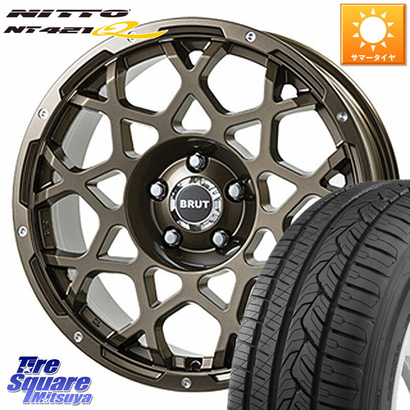 BRUT ブルート BR-55 BR55 ホイール 18インチ 18 X 8.0J +40 5穴 114.3 NITTO ニットー NT421Q サマータイヤ 225/60R18 50系RAV4 80系ハリアー T32エクストレイル CX-5 BT5レガシィアウトバック
