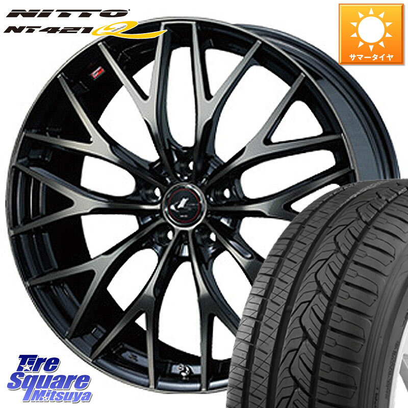 WEDS 37447 レオニス MX ウェッズ Leonis ホイール 19インチ 19 X 8.0J +43 5穴 114.3 NITTO ニットー NT421Q サマータイヤ 225/55R19 80系ハリアー T32エクストレイル CX-5 CX-8 BT5レガシィアウトバック