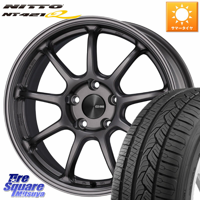 ENKEI PerformanceLine PF09 ホイール 4本 17インチ 17 X 7.5J +45 5穴 114.3 NITTO ニットー NT421Q サマータイヤ 225/55R17 MAZDA6 10系アルファード