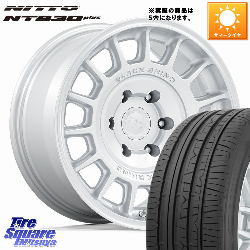BLACK RHINO VOLL ボル シルバー ホイール 17インチ◇参考画像 17 X 8.0J +38 5穴 114.3 NITTO ニットー NT830 plus サマータイヤ 215/50R17