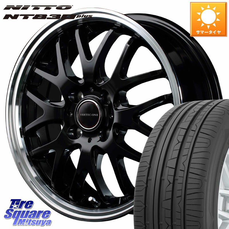 MANARAY MID VERTEC ONE EXE10 ホイール 15インチ 15 X 4.5J +45 4穴 100 NITTO ニットー NT830 plus サマータイヤ 165/55R15 N-BOX デリカミニ2WD タント スペーシア サクラ