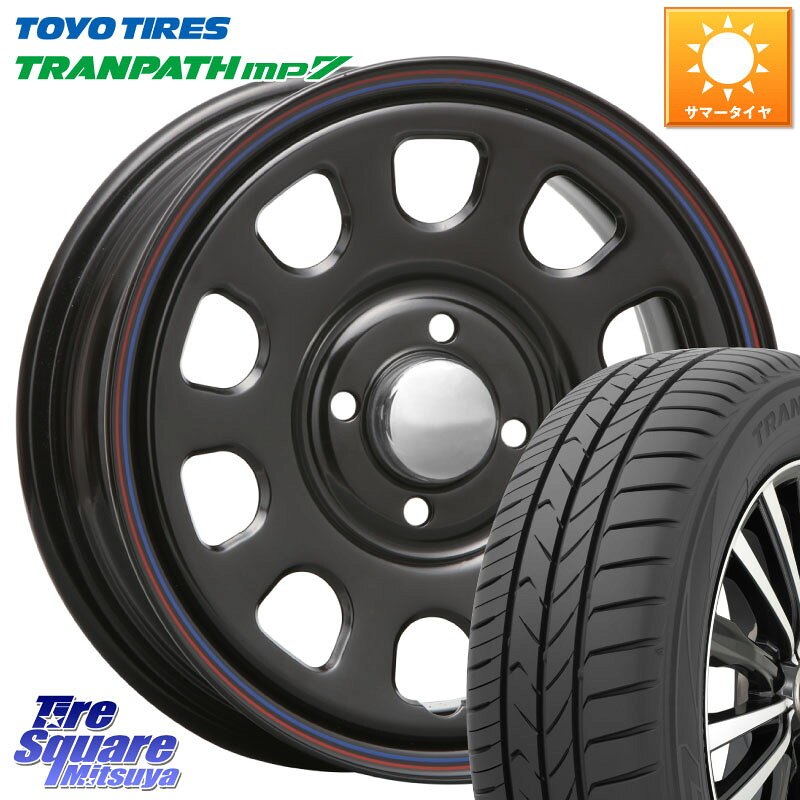 MLJ デイトナ SS DAYTONA SS BK 4H 14インチ 14 X 5.0J +42 4穴 100 TOYOTIRES トランパス MP7 在庫● 2025年製 トーヨー TRANPATH ミニバン サマータイヤ 165/65R14 ピクシスジョイ[Cグレード] ハイゼット アゲトラCustom車用※軽自動車専用ホイール※