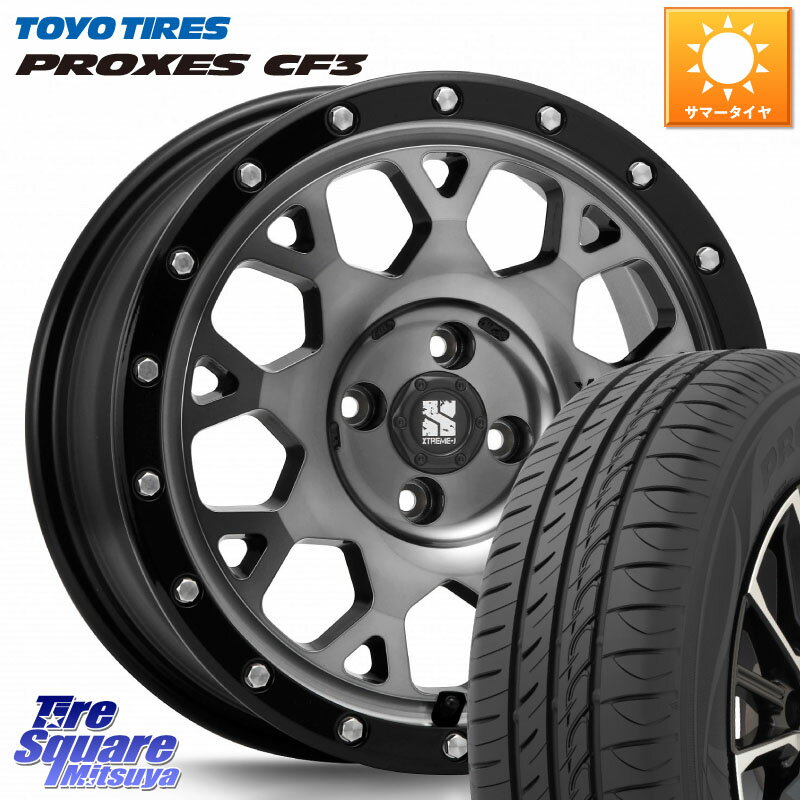 MLJ XJ04 XTREME-J エクストリームJ ホイール 16インチ 16 X 6.5J +38 4穴 100 TOYOTIRES プロクセス PROXES CF3 サマータイヤ 195/55R16 MAZDA2