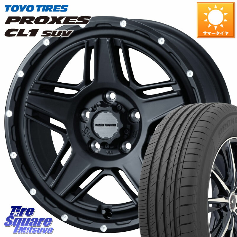 WEDS 40535 マッドヴァンス MUD VANCE 07 BK 16インチ 16 X 7.0J +38 5穴 114.3 TOYOTIRES トーヨー プロクセス CL1 SUV PROXES サマータイヤ 215/60R16