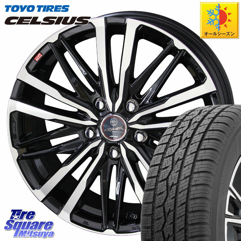 TOYOTIRES トーヨー タイヤ CELSIUS オールシーズンタイヤ 205/60R16 KYOHO SMACK CREST ホイール 4本 16インチ 16 X 6.5J +53 5穴 114.3 80系ノア ヴォクシー