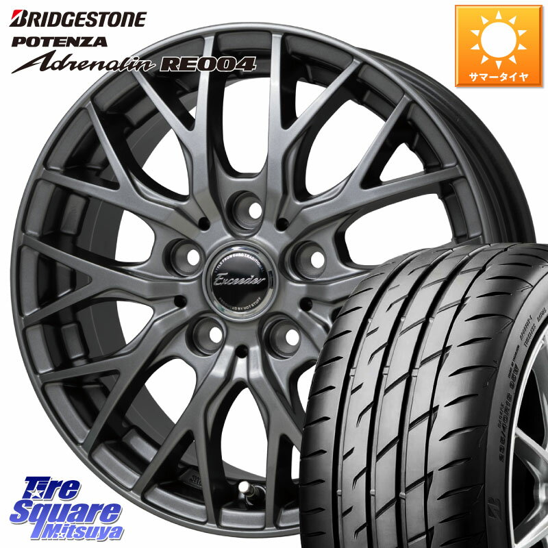 HotStuff Exceeder E05-2 ホイール 19インチ 19 X 8.0J +42 5穴 114.3 ブリヂストン ポテンザ アドレナリン RE004 【国内正規品】サマータイヤ 245/35R19