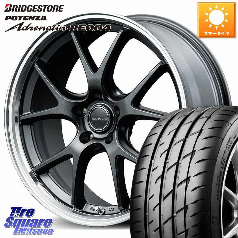 MANARAY MID VERTEC ONE EXE5 Vselection ホイール 18インチ 18 X 8.0J(VAB 4POT) +42 5穴 114.3 ブリヂストン ポテンザ アドレナリン RE004 【国内正規品】サマータイヤ 245/40R18 WRX STI アプライドA-C(ブレンボ4POTキャリパー)対応