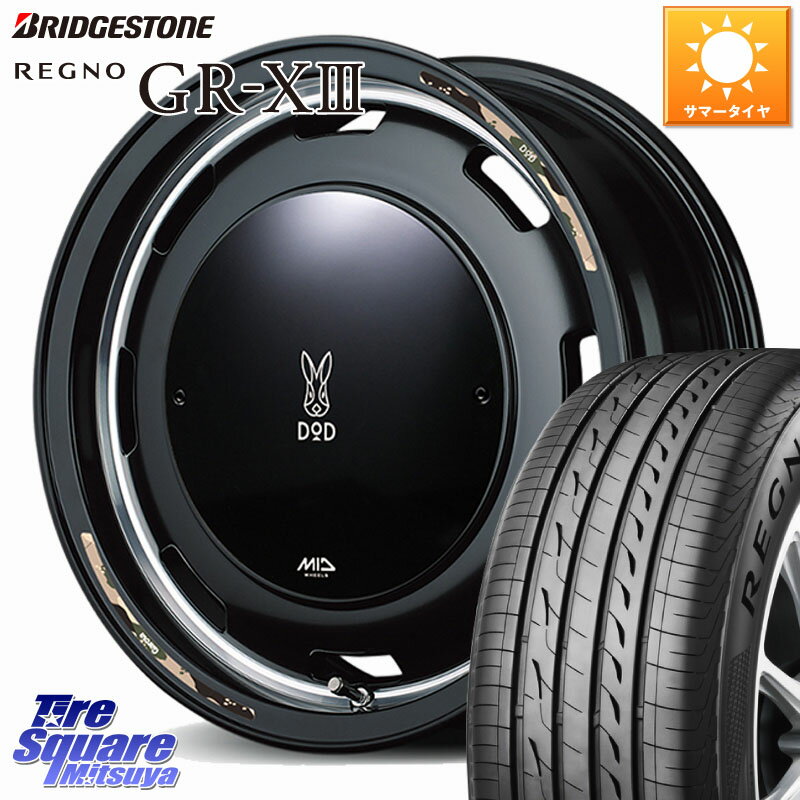 MANARAY MID x DOD ウシャリントバリ ホイール 15インチ 15 X 4.5J +45 4穴 100 ブリヂストン REGNO GR-X3 GRX3 GR-XIII レグノ サマータイヤ 165/65R15 ダイハツTAFT Mx27/37/47Sソリオ・デリカD2 MAx6S系ソリオ