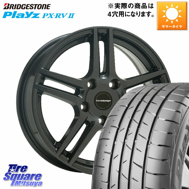 阿部商会 Eurodesign EIGER ホイール 15インチ 15 X 6.0J(C3 A8HN) +25 4穴 108 ブリヂストン プレイズ Playz PX-RV2 サマータイヤ 195/65R15 シトロエン C3 エアクロス A8系