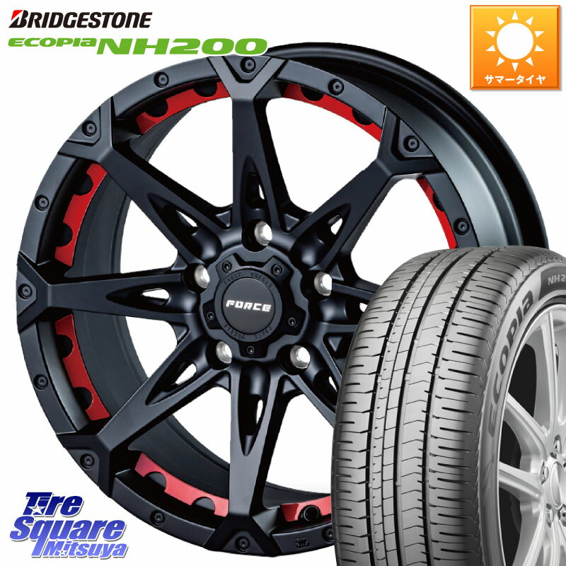 FORCE フォース DENALI デナリー BK 17インチ 17 X 7.5J +38 5穴 114.3 ブリヂストン ECOPIA NH200 エコピア サマータイヤ 215/55R17