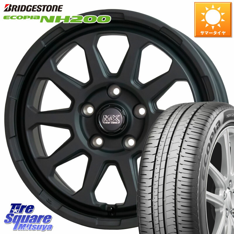 HotStuff マッドクロス レンジャー ブラック 5H ホイール 16インチ 16 X 7.0J +38 5穴 114.3 ブリヂストン ECOPIA NH200 エコピア サマータイヤ 205/60R16 90系ノア ヴォクシー プリウスアルファ RP6〜8ステップワゴン