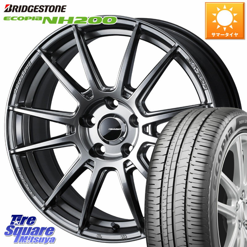 WEDS WedsSport SA-62R ホイール 17インチ 17 X 7.0J +45 5穴 100 ブリヂストン ECOPIA NH200 エコピア サマータイヤ 215/50R17