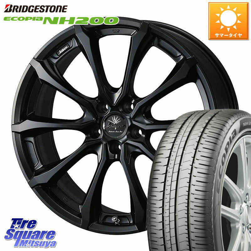 WEDS Kranze Versam 030EVO ホイール 18インチ 18 X 7.5J +48 5穴 100 ブリヂストン ECOPIA NH200 エコピア サマータイヤ 225/45R18