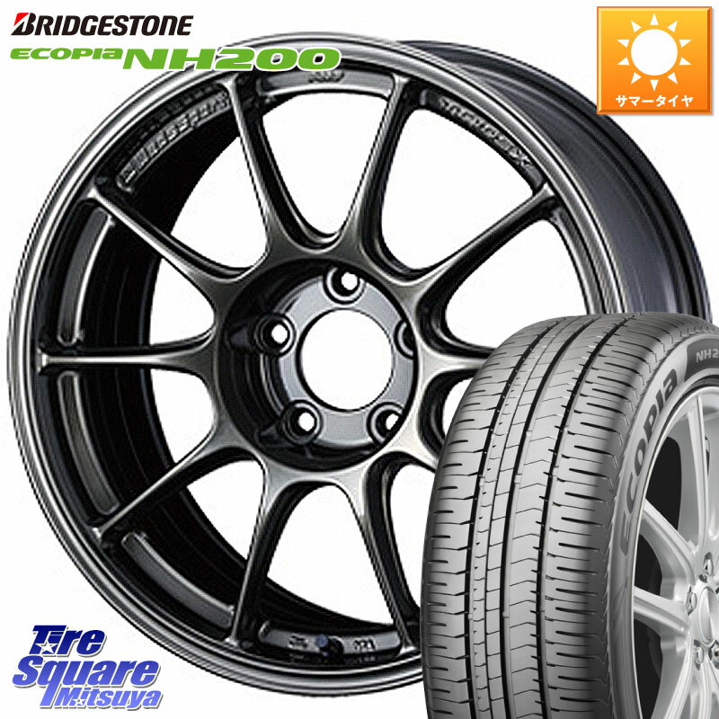 WEDS 73532 TC105X EJ ウェッズ スポーツ ホイール 18インチ 18 X 8.0J +45 5穴 114.3 ブリヂストン ECOPIA NH200 エコピア サマータイヤ 225/45R18 90系ノア ヴォクシー プリウスアルファ リーフ RP6〜8ステップワゴン