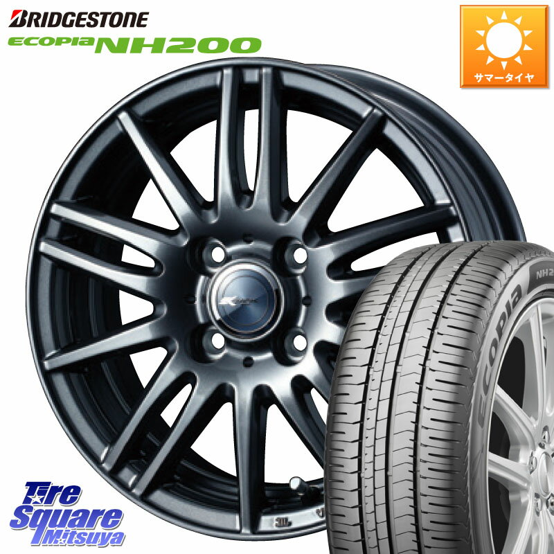 WEDS ウェッズ ZAMIK ザミック TITO 14インチ 14 X 5.5J +38 4穴 100 ブリヂストン ECOPIA NH200 エコピア サマータイヤ 185/65R14 モビリオ モビリオスパイク