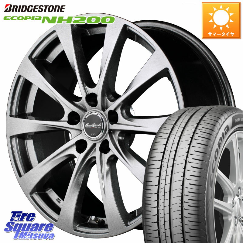 MANARAY MID EuroSpeed F10 ホイール 4本 17インチ 17 X 7.0J +50 5穴 100 ブリヂストン ECOPIA NH200 エコピア サマータイヤ 215/50R17