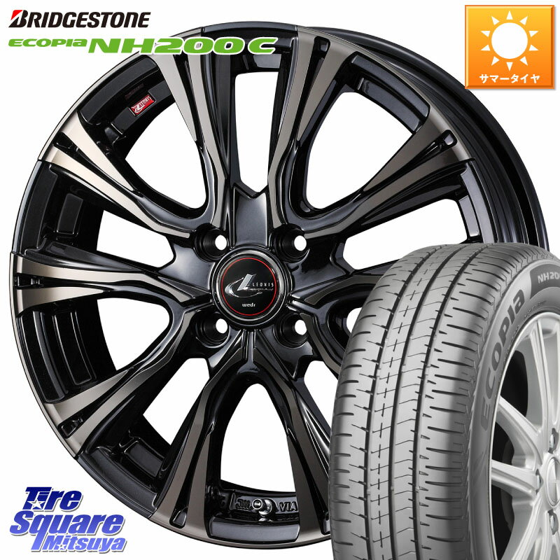 WEDS 41209 LEONIS VR ウェッズ レオニス ホイール 15インチ 15 X 4.5J +45 4穴 100 ブリヂストン ECOPIA NH200C エコピア サマータイヤ 165/65R15 ダイハツTAFT Mx27/37/47Sソリオ・デリカD2 MAx6S系ソリオ