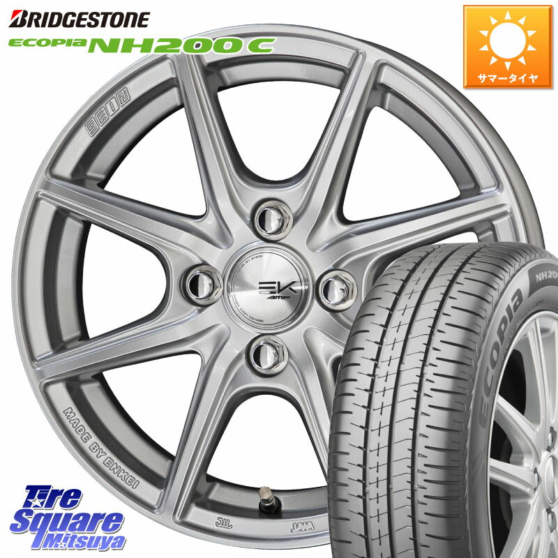 KYOHO SEIN EK ザインEK ホイール 14インチ 14 X 4.5J +45 4穴 100 ブリヂストン ECOPIA NH200C エコピア サマータイヤ 165/55R14 ハイゼット アゲトラCustom車用※軽自動車専用ホイール※