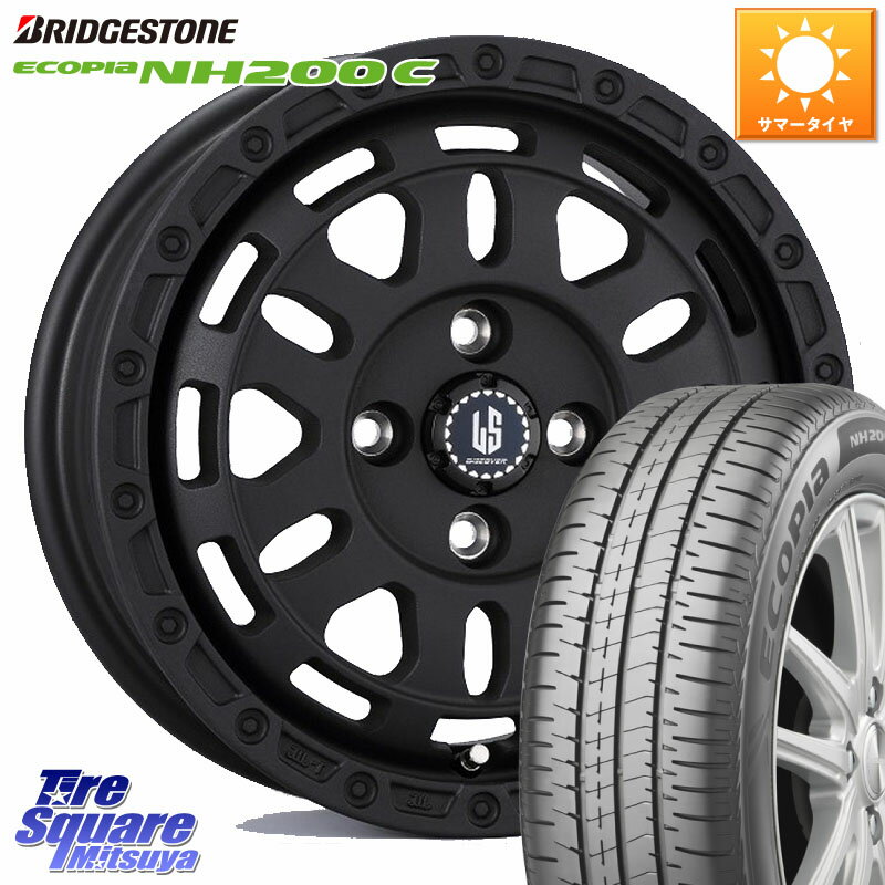 阿部商会 LA STRADA DISCOVER ホイール 14インチ 14 X 4.5J +45 4穴 100 ブリヂストン ECOPIA NH200C エコピア サマータイヤ 165/55R14 ハイゼット アゲトラCustom車用※軽自動車専用ホイール※