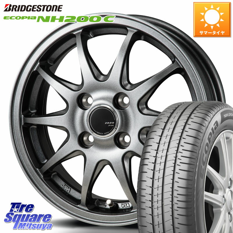 Japan三陽 ZACK JP202 ホイール 4本 16インチ 16 X 6.0J +42 4穴 100 ブリヂストン ECOPIA NH200C エコピア サマータイヤ 185/55R16 アクア 160系カローラフィールダー ヤリス ロードスター スイフト4穴 130系ヴィッツ スペイド